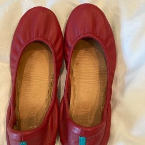 Tieks Red Leather Ballet Flats